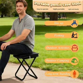 Camping Folding Chair Camptool Handheld Stool Lightweight Beach Fishing Chair For Outdoor Hiking Climbing 1