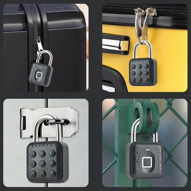 Fingerprint Padlock Keyless with Tuya APP Smart Padlock Waterproof Battery-powered for Cabinet Backpack Offices Bicycles 3