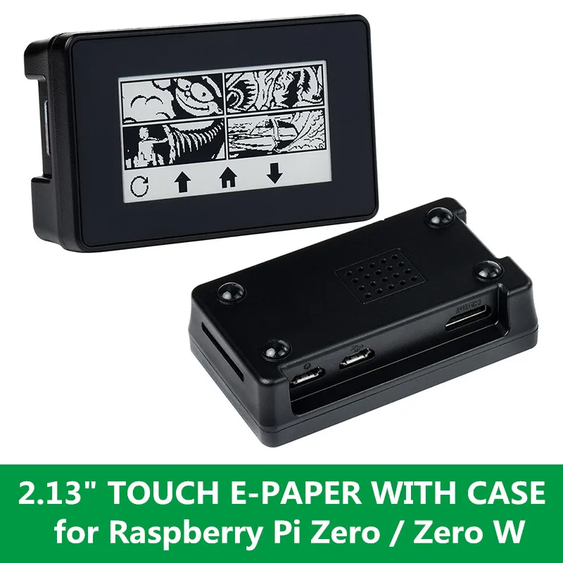 Touch Screen E-paper E-ink Display Module Hat Starter Kit para Raspberry pi Zero w wh 250 × 122 com Estojo Abs 2.13 Spi