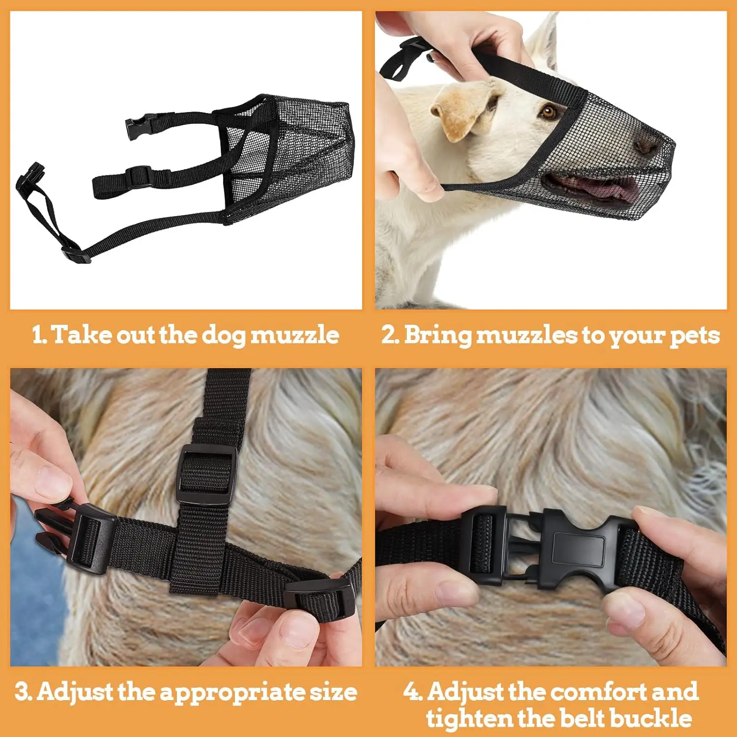 Title 5, Dog Muzzle, Soft Mesh Covered Muzzles Poisoned...
