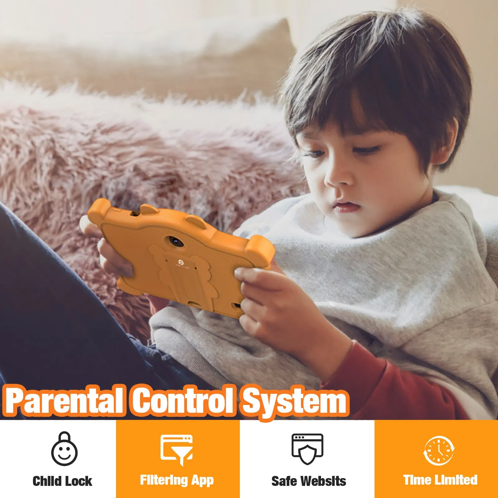 PRITOM 7 Inch Toddler Tablet for Kids Android 11 2GB RAM 32 GB ROM Children Software Installed Compatible Gaming Controller 3