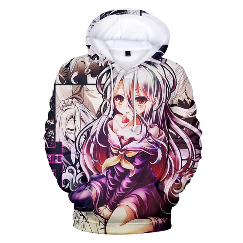 

NO GAME NO LIFE Hoodie 3D Print Men Otaku Casual Hoodies Cartoon Harajuku Streetwear Oversized Pullover Sweatshirts Coat