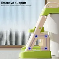 Potty Training Toilet 2 In 1 Toddler Seat With Step Stool Soft Cushion Adjustable Height Toilet Ladder Toilet Seat Stair 2