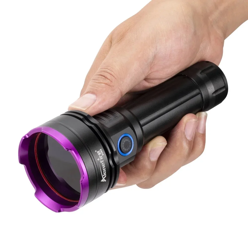 Convoy Power UV Flashlight 365nm /395nm30W Ultraviolet Rechargeable Torch Light by 21700 Battery for Scorpion Money Pets Stain