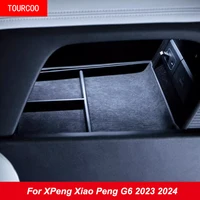 For XPeng Xiao Peng G6 2023 2024 Central Control Lower Storage Box Suede Storage Box Alcantara Interior Accessories 1