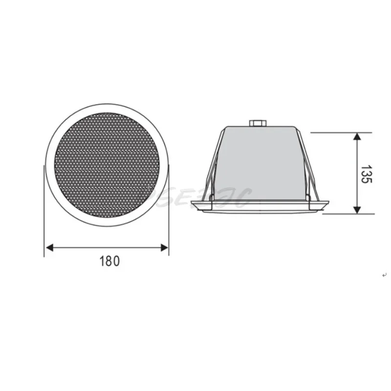 Fireproof Coaxial Ceiling Speaker Metal Shell Indoor Coaxial Conference Ceiling Speaker