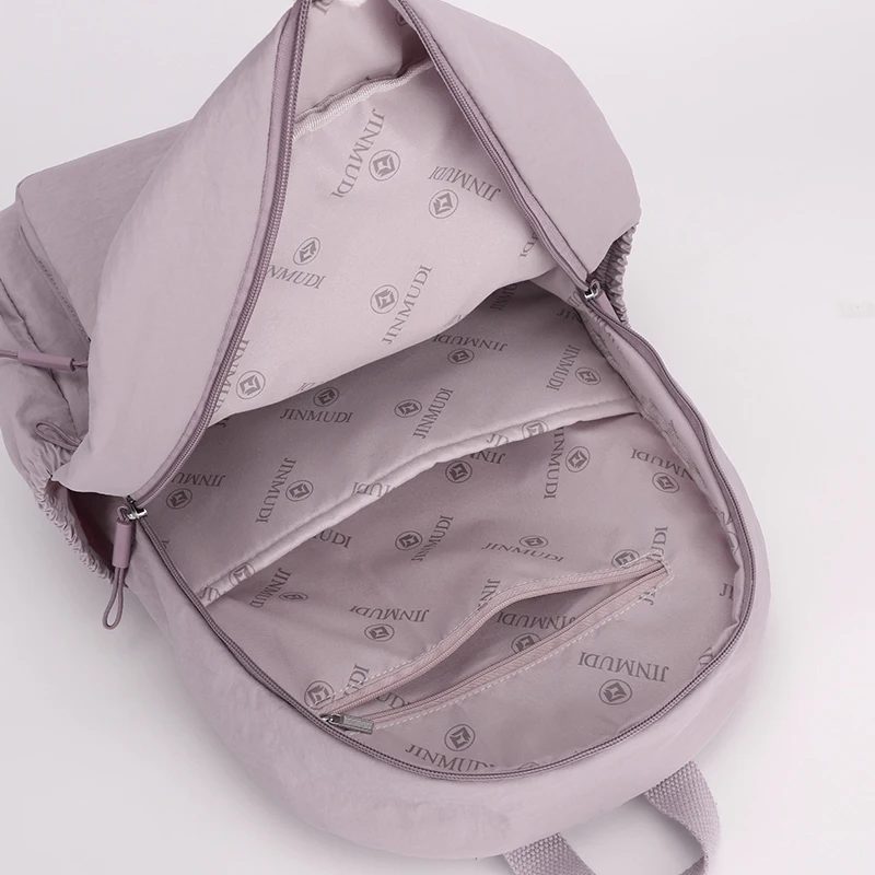 Adjustable strap Laptop Backpack - durable nylon, zipper closure, leisure backpack