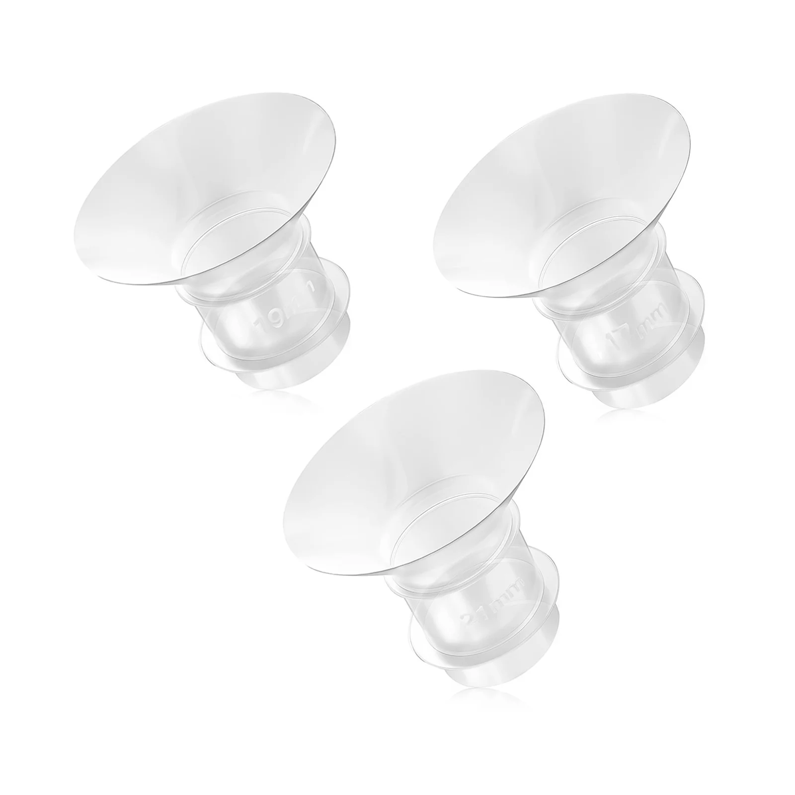 3PCS Breast Milk Pump Flange Inserts Breast Converter Practical Pump Replacement 17mm 19mm 21mm breast pump accessories