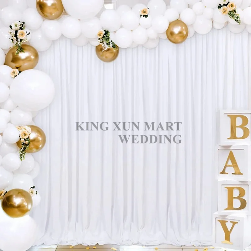 

Colorful Panel Polyester Wedding Backdrop Curtain Seamless Stage Background Event Party Backdrops Decoration