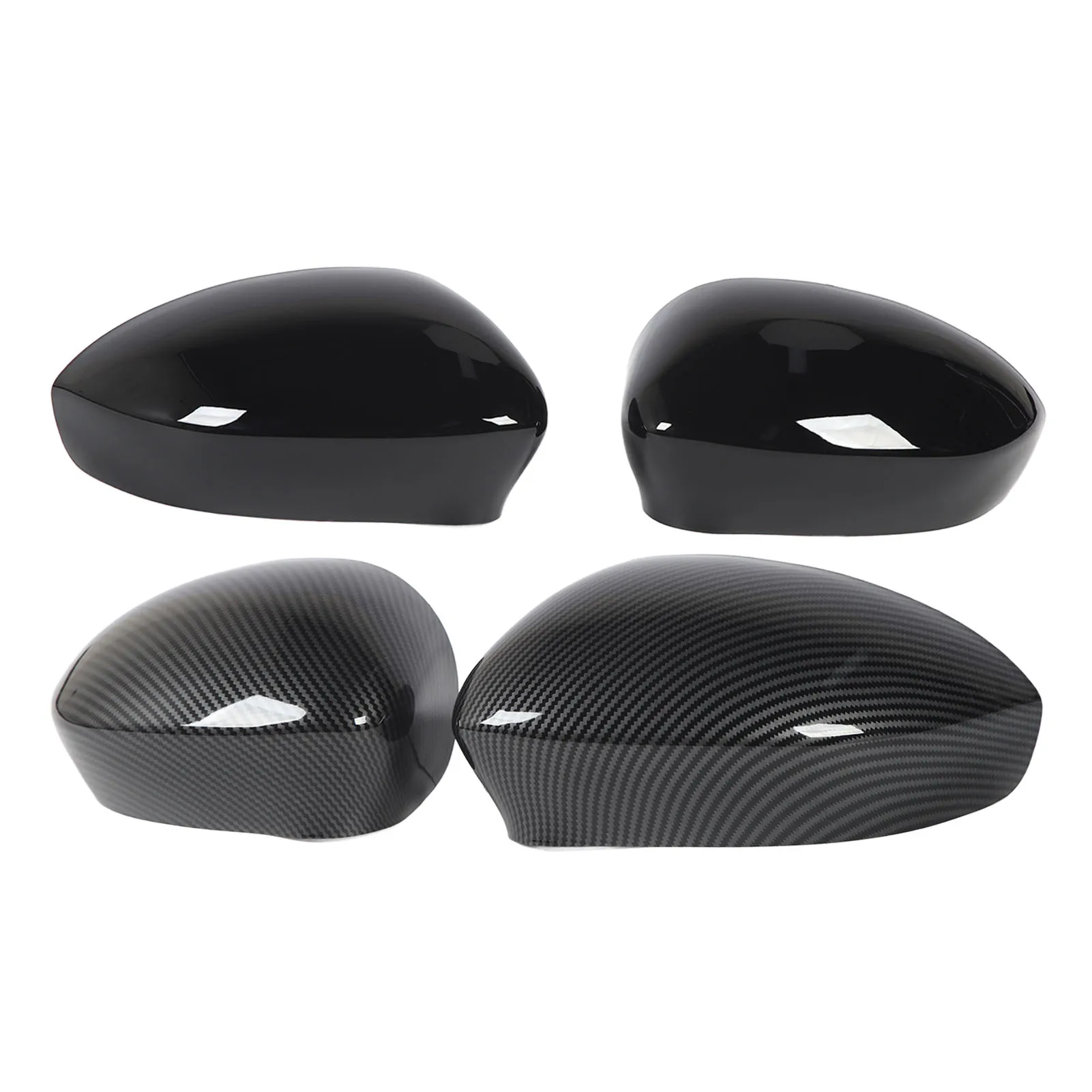 Left Right Door Side Rearview Mirror Cover Left Right Wing Mirror Cover Replacement for Fiat 500 2007 2008 2009