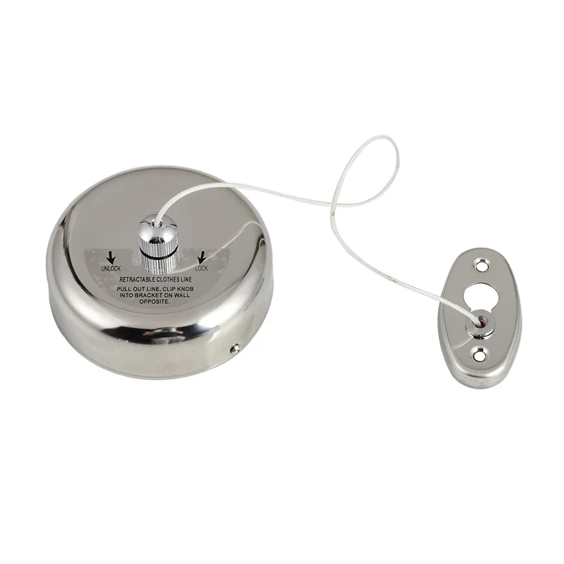 

Wall Hanging 304 Stainless Steel Clothesline Hotel Bathroom Retractable Invisible Nylon