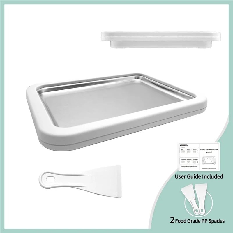 B90B-Home Use Ice Cream Frozen Yogurt Machine Electric Stainless Steel Fried Ice Tray Compact Design