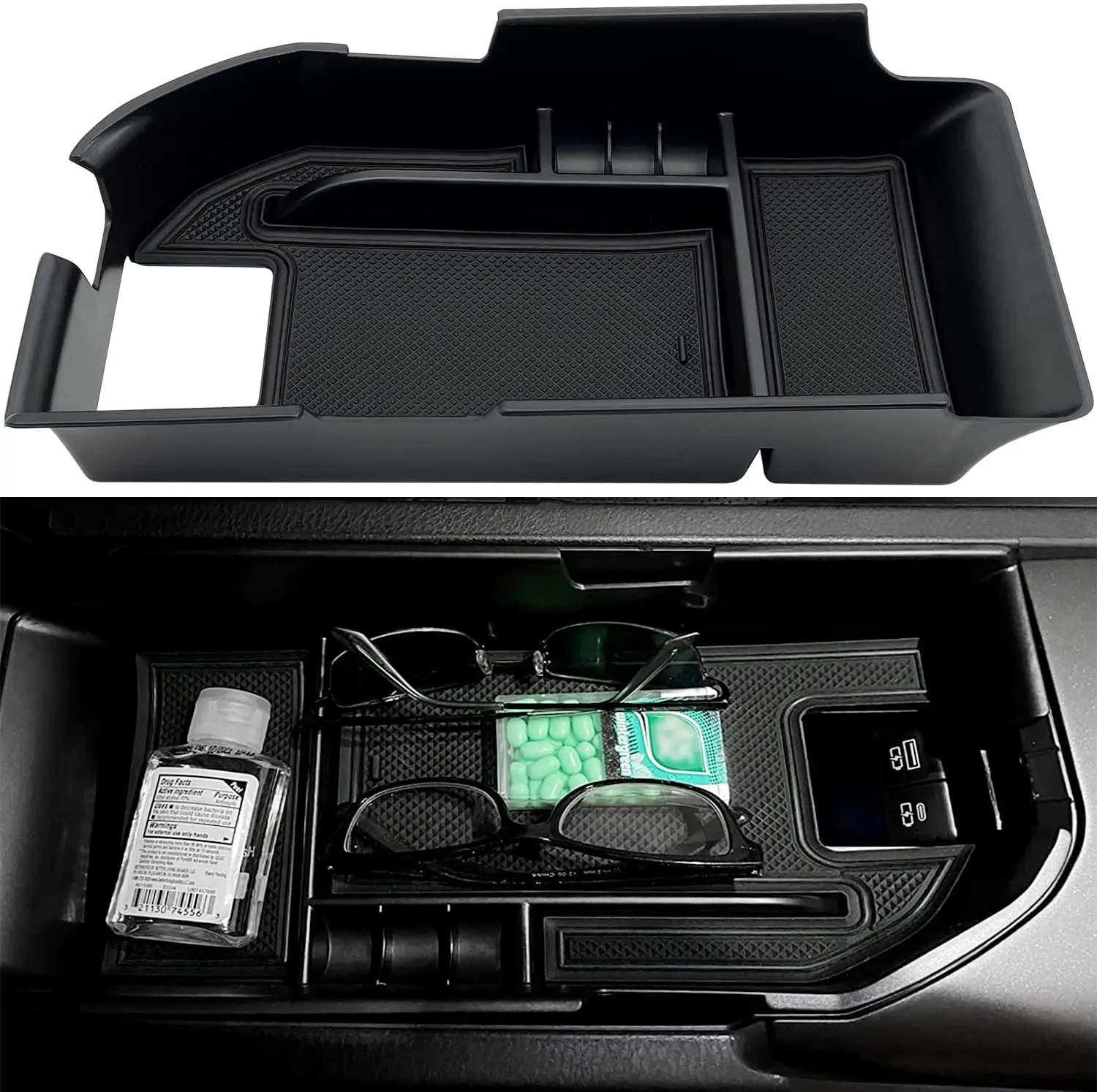 

Center Console Organizer Tray Accessories Armrest Secondary Storage Box for Toyota Camry XV70 70 2018 2019 2020 2021 2022 LE SE