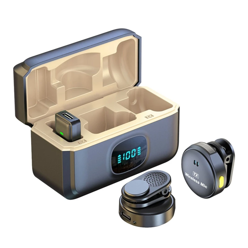 NUOVO Microfono Lavalier Wireless 2.4GHz - Design a Suzione Magnetica con Custodia di Ricarica Mini Portatile per Registrazione Video Vlog 2026 - Image 5