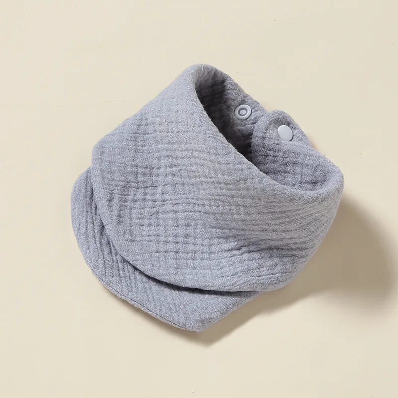 

Хлопковые Слюнявчики для кормления, аксессуары для новорожденных, однотонная застежка, мягкая треугольная ткань