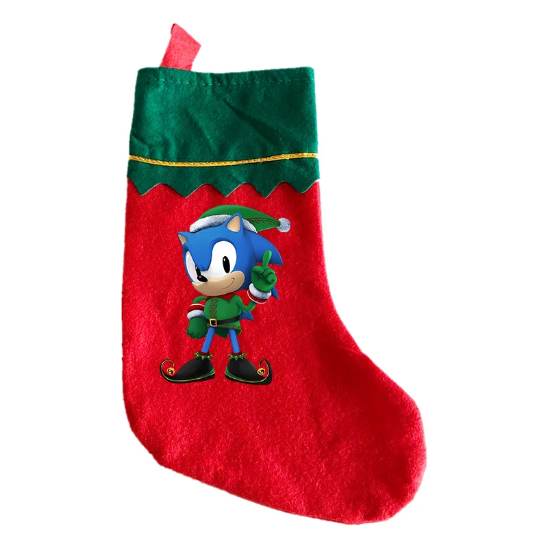 thumbnail image 1 of Colgante de calcetín navideño de Sonics, decoración de árbol de Navidad de anime, bolsas kawaii, calcetines de Papá Noel, decoración de festival de fiesta de Año Nuevo, 1 of 5