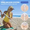 Beach Umbrellas for Sand Heavy Duty Wind Portable, 6.5ft Outdoor Umbrella with Sand Anchor and Protection 5