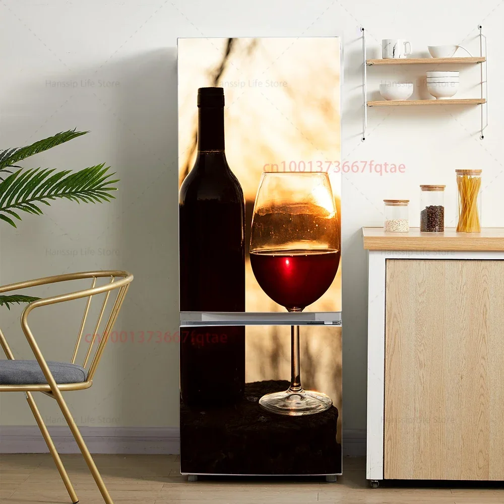thumbnail image 1 of Calcomanías para puerta de refrigerador con estampado de frutas realistas en 3D, para despegar y pegar, impermeables, para puerta de refrigerador de cocina, 1 of 5