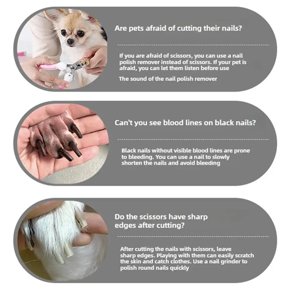 M1 Geräuscharmer Haustier-Nagelschleifer, 50DB Leise, 1,5 Std. Aufladung für 8 Std. Nutzung, Austauschbare Köpfe, ABS-Material, für Katzen & Hunde Aller Größen – Detail 7