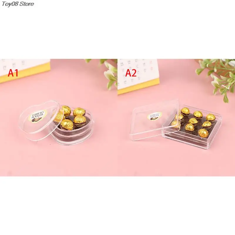 1PC 1:12 Dollhouse miniture Chocolate Gift box Model Food Toy Kitchen Accessories 32*15MM