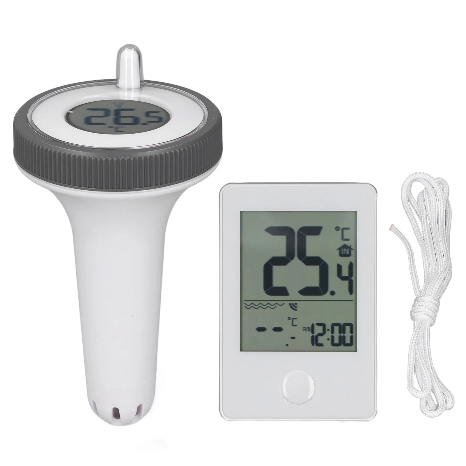 무선 수영장 온도계 LCD 디스플레이 0.1 ℃ 정확도 방수 디지털 플로팅 온도계 온도 측정기