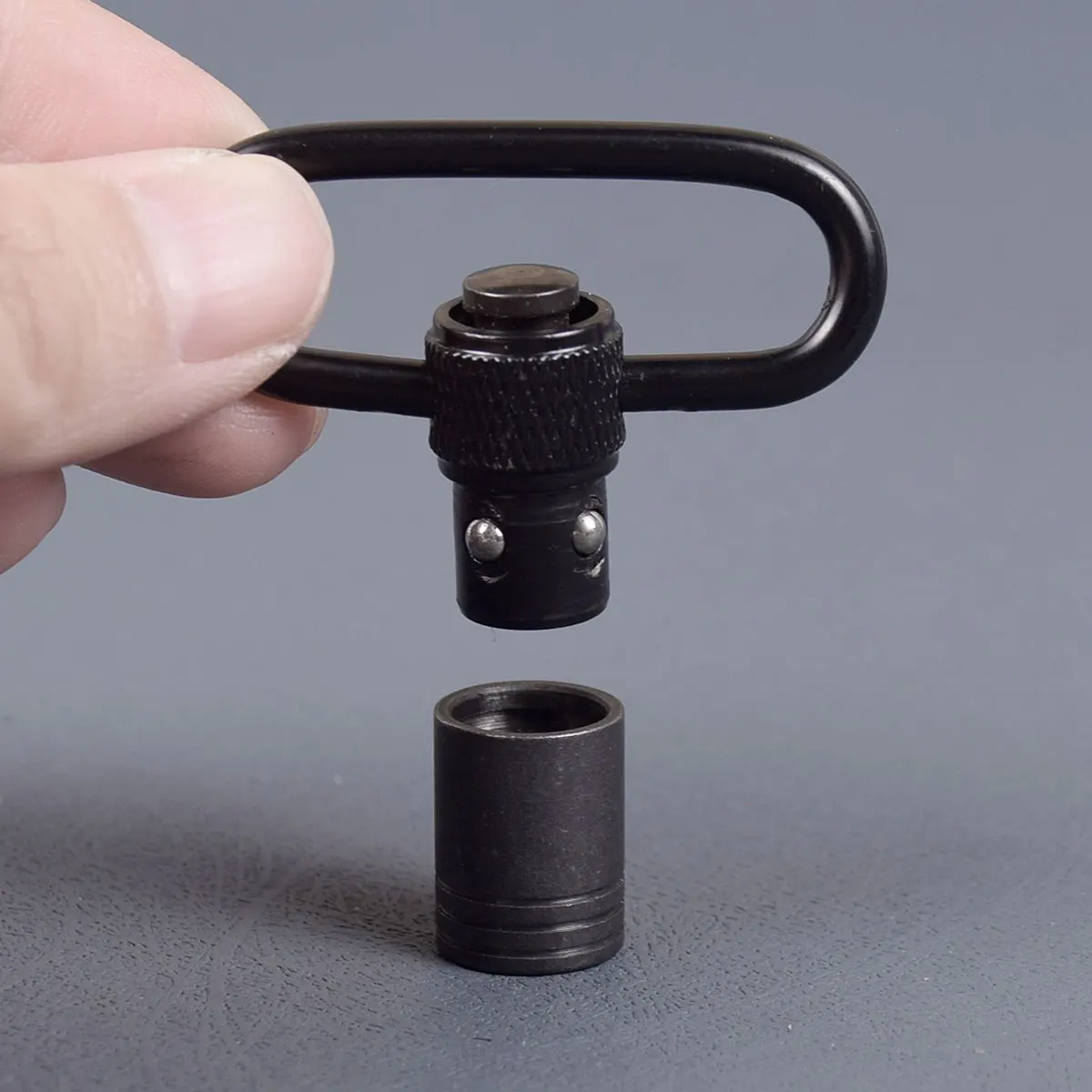 

Push Button Quick Detach QD Sling Swivel Mount Adapters Metal Heavy Duty Knurled Sling Buckle Hunting Accessories