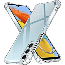 Crystal Clear Anti-Fall Soft TPU Phone Case - Transparent Protector Cover for Galaxy M21s (Clear)