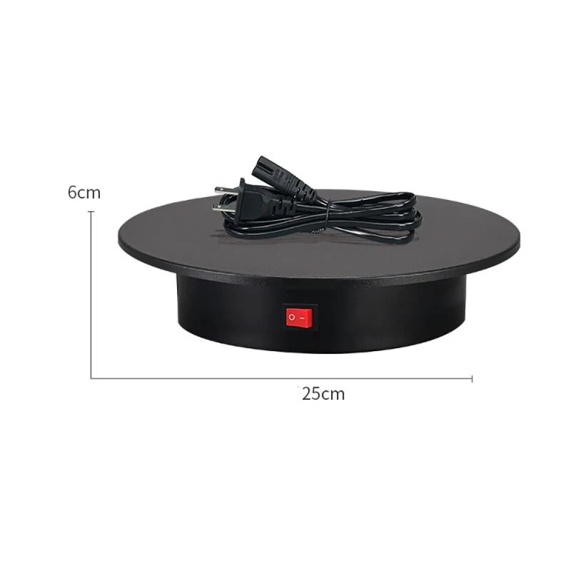 25cm Black Diameter Electric Rotary Heavy Duty Rotating Display Stand  Rotary Motorized Turntable With Led Light - El Products - AliExpress