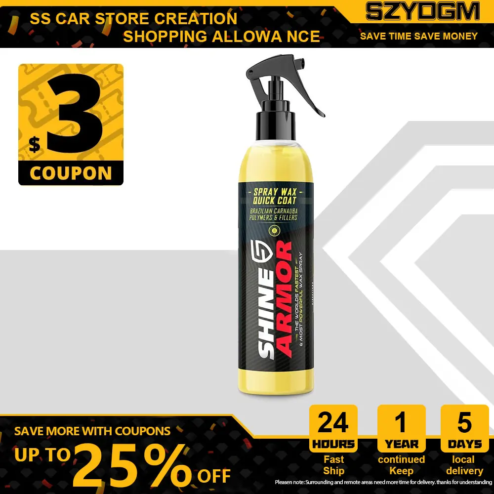 Liquid Spray Wax with Carnauba Wax for Car Hybrid Hydrophobic Car Polish and Shine Spray Sealant & Paint Protection
