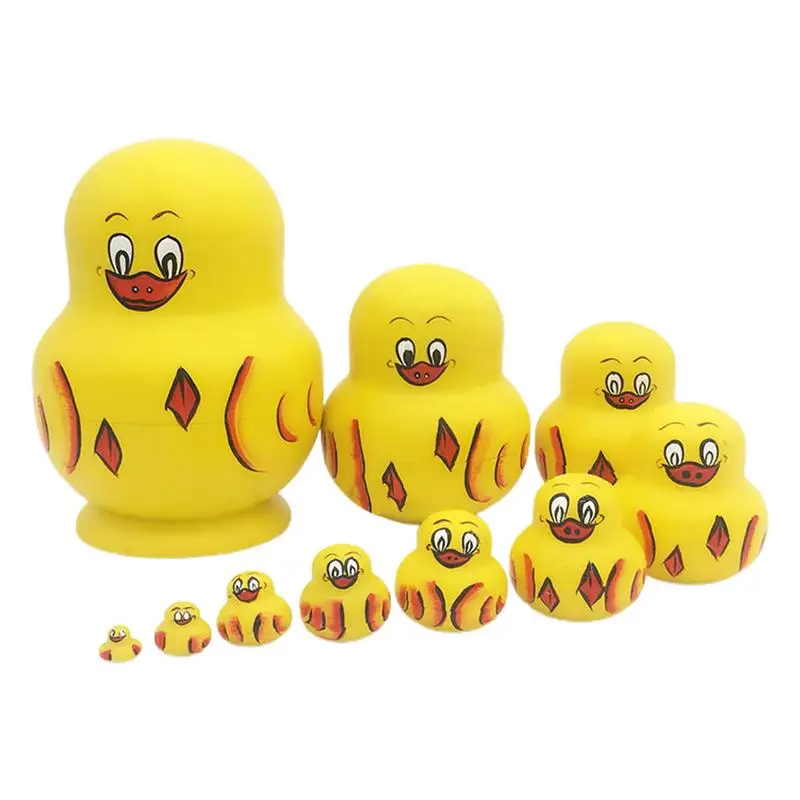 

Animal Russian Nesting Dolls 10pcs Animal Pattern Nesting Toys For Children Basswood Stacking Nesting Dolls Valentine's Day Gift