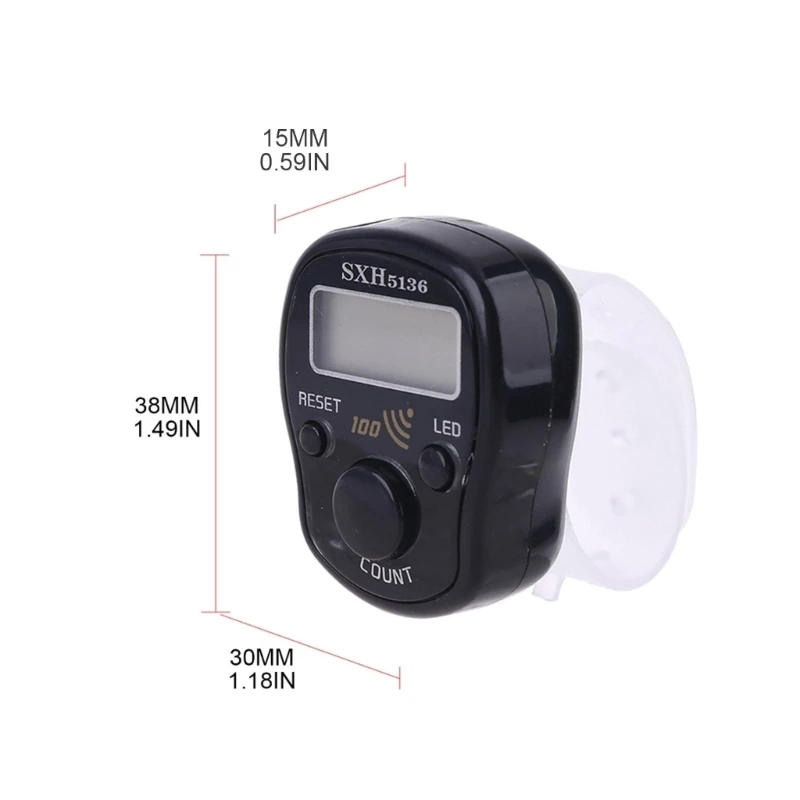 Compteur Manuel électronique Digital LED - Mini Compteur à Doigt Pour Dénombrement, Sport, Inventaire - Alimenté Par Pile