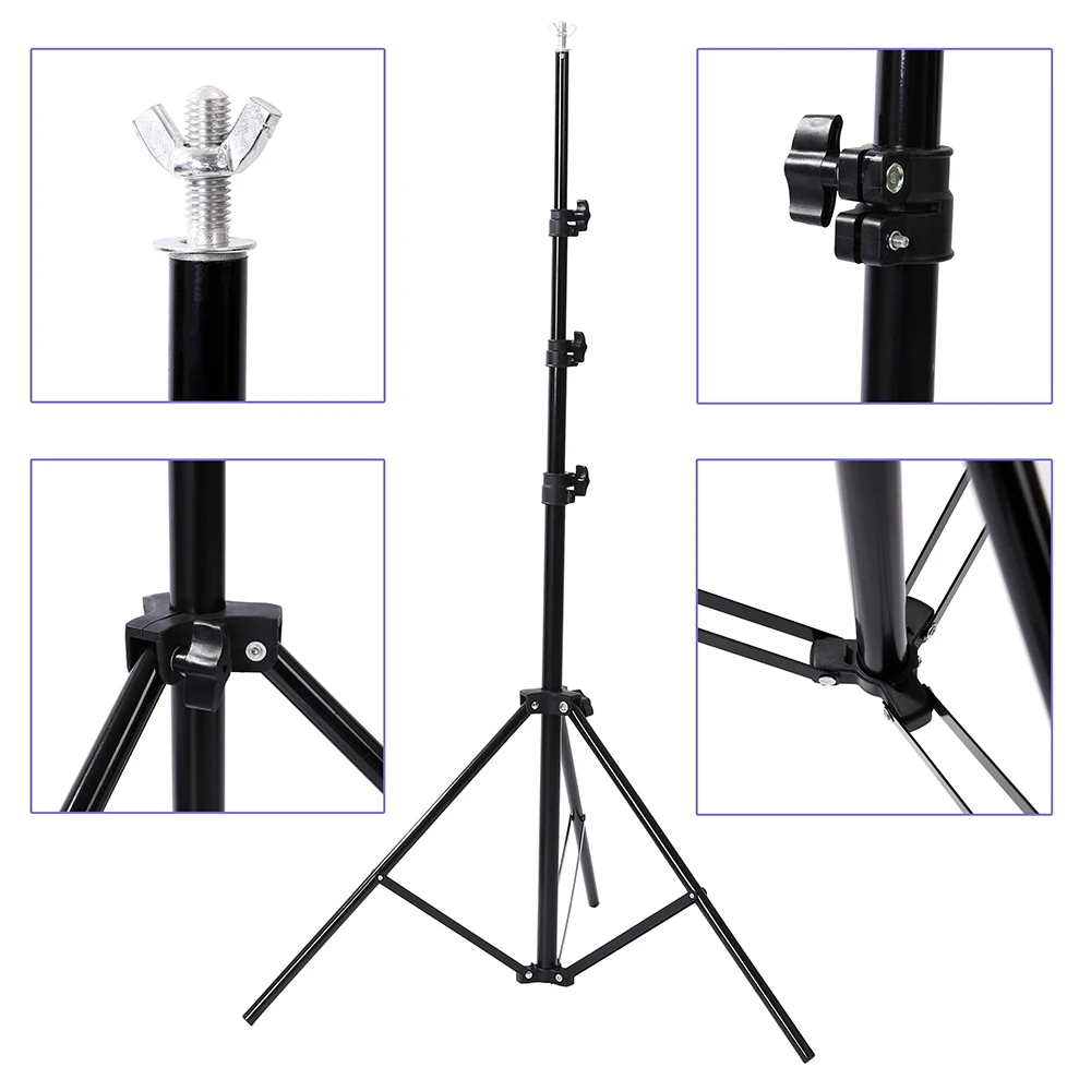 2M X 2M(6.5ft*6.5ft) Photo Background Support System Stands Photography Adjustable Backdrops Support for Photo studio photo backdrop stands