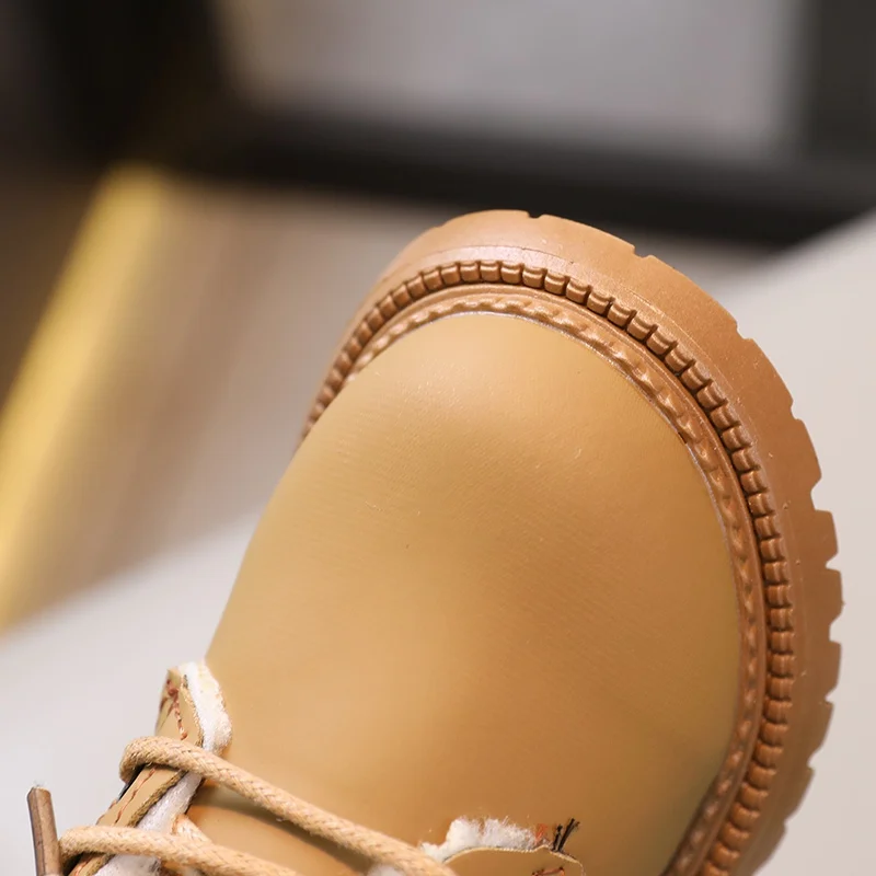 2025, neue Kinderschuhe, warme kurze Stiefel, geeignet für Jungen und Mädchen, rutschfest, bequem, einfaches seitliches Reißverschluss-Design für den Winter – Detail 6