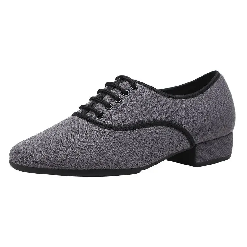 Latin Dance Shoes Soft Modern Dancing Shoes For Men Ballroom Dancing Social Dance Shoes Sneakers Square Canvas Shoes 3