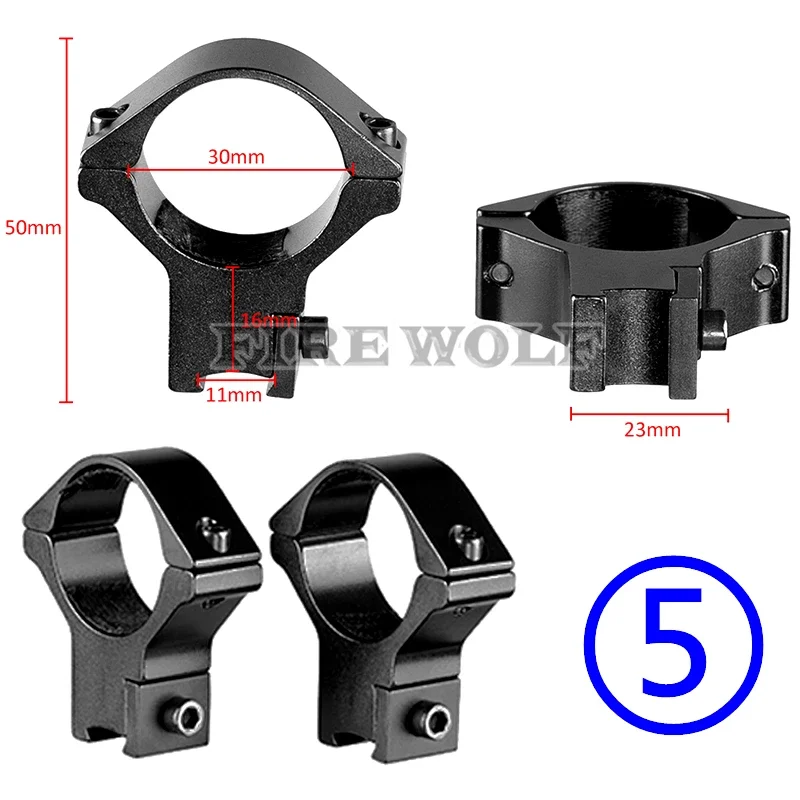 25.4MM/30MM Diameter Hunting Riflescope Mount Scope Rings Picatinny Rail High Quality Mount
