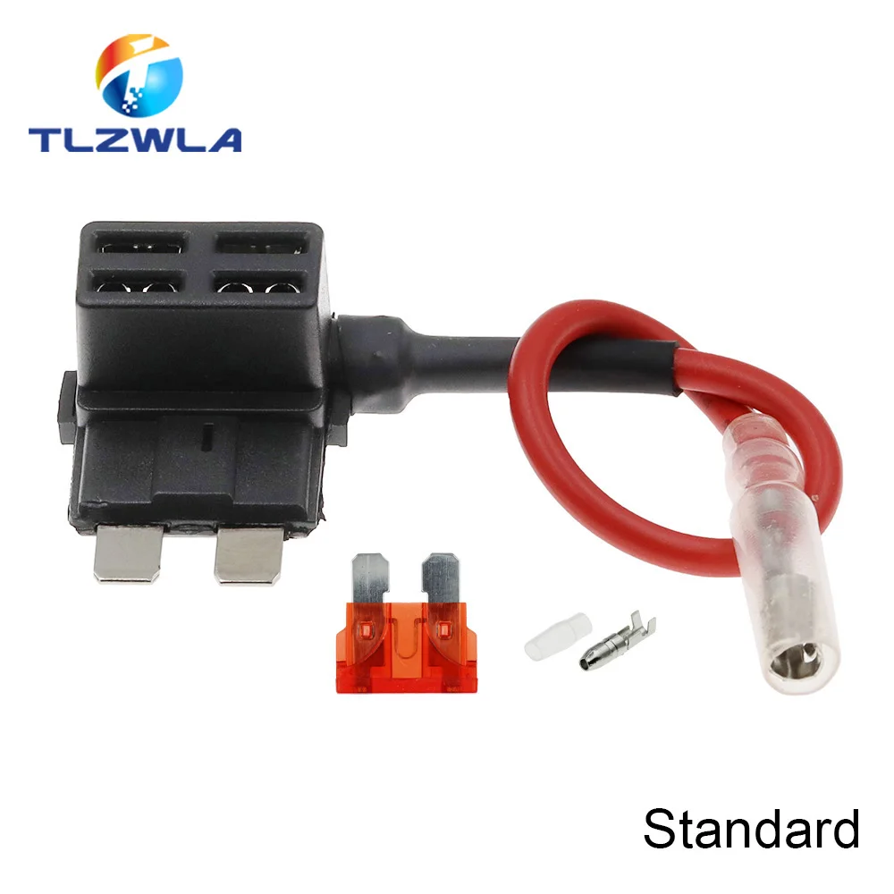 12V MINI SMALL MEDIUM Size Car Fuse Holder Add-a-circuit TAP thumbnail 3