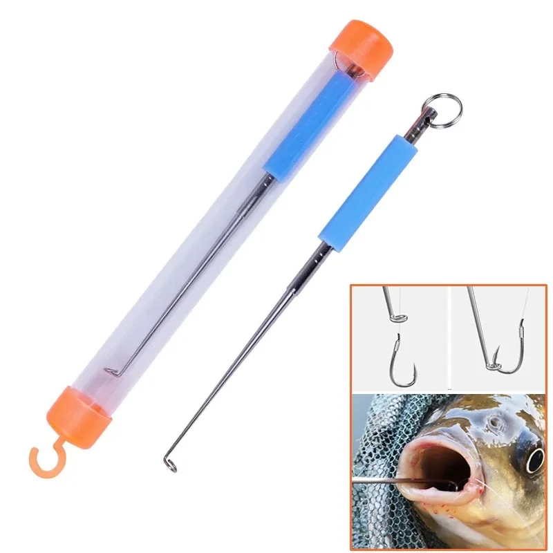 1pcs Simple Fishing Hook Remover Stainless Steel Fishhook Dehooker Hook Rapid Decoupling Device Extractor Fishing Tool electric hooking device line automatic multi function hook device needle knotter fishing accessories fishing line winder