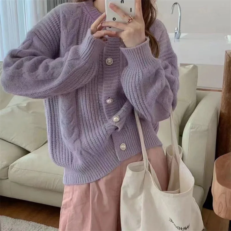 Women Autumn Knitted Cardigan Sweater