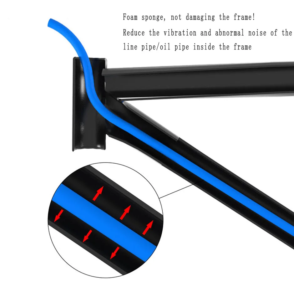 1.5M/lot Bike Shift/Brake/Hydraulic Tube 6mm Foam Sleeve Bike Frame Internal Housing Damper Bicycle Cable Dampener