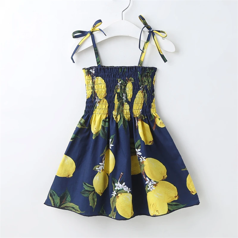 1-5 Years Kids Clothes Girls Dresses Summer Baby Fashion Floral Print Sling Dress 2022 New Sleeveless Children's Clothing baby girl skirt clothes