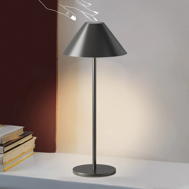 LED Büro Schreib Tisch Lampe Leuchte USB-Charger Nachtlicht-RGB Silber  Dimmbar