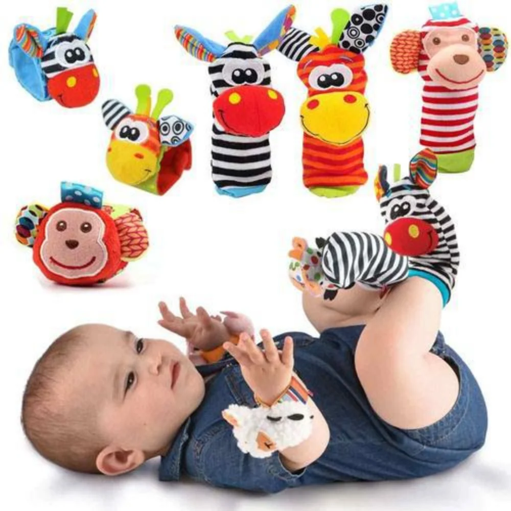 

Baby Toy Rattle Socks Wrist Bracelet Rattle Foot Socks Baby Toys Animal Wrist Educational Toys for Children Infant Newborn Gifts