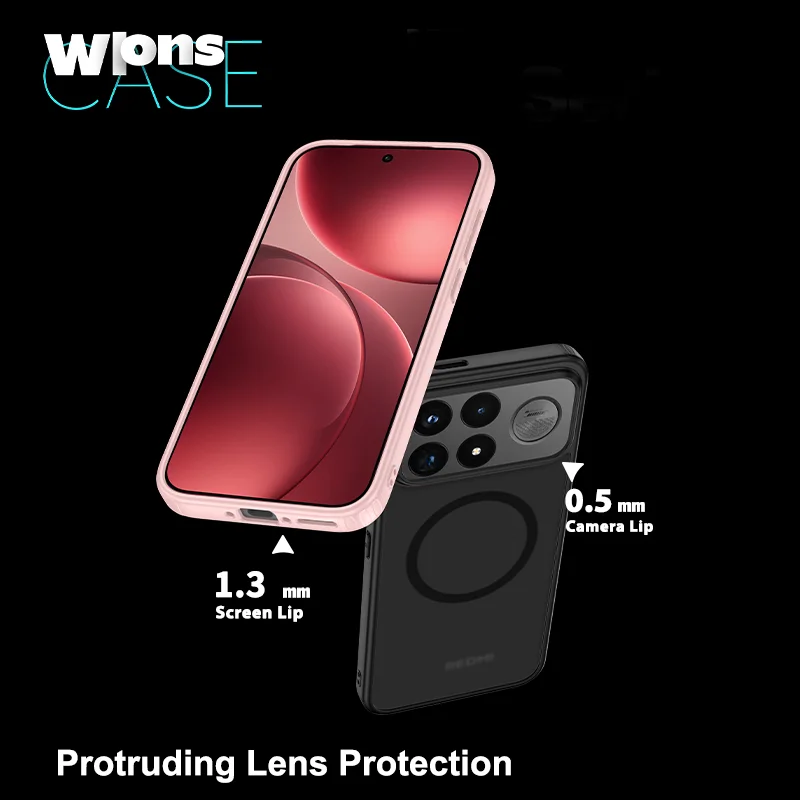 High-Quality Matte Anti-Fingerprint Magnetic Phone Cover with Silky Touch TPU