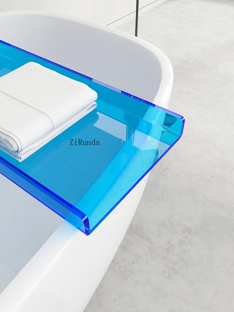 *Acrylic rack bathroom SPA bath rack bathing mobile phone waterproof partition simple and luxurious.