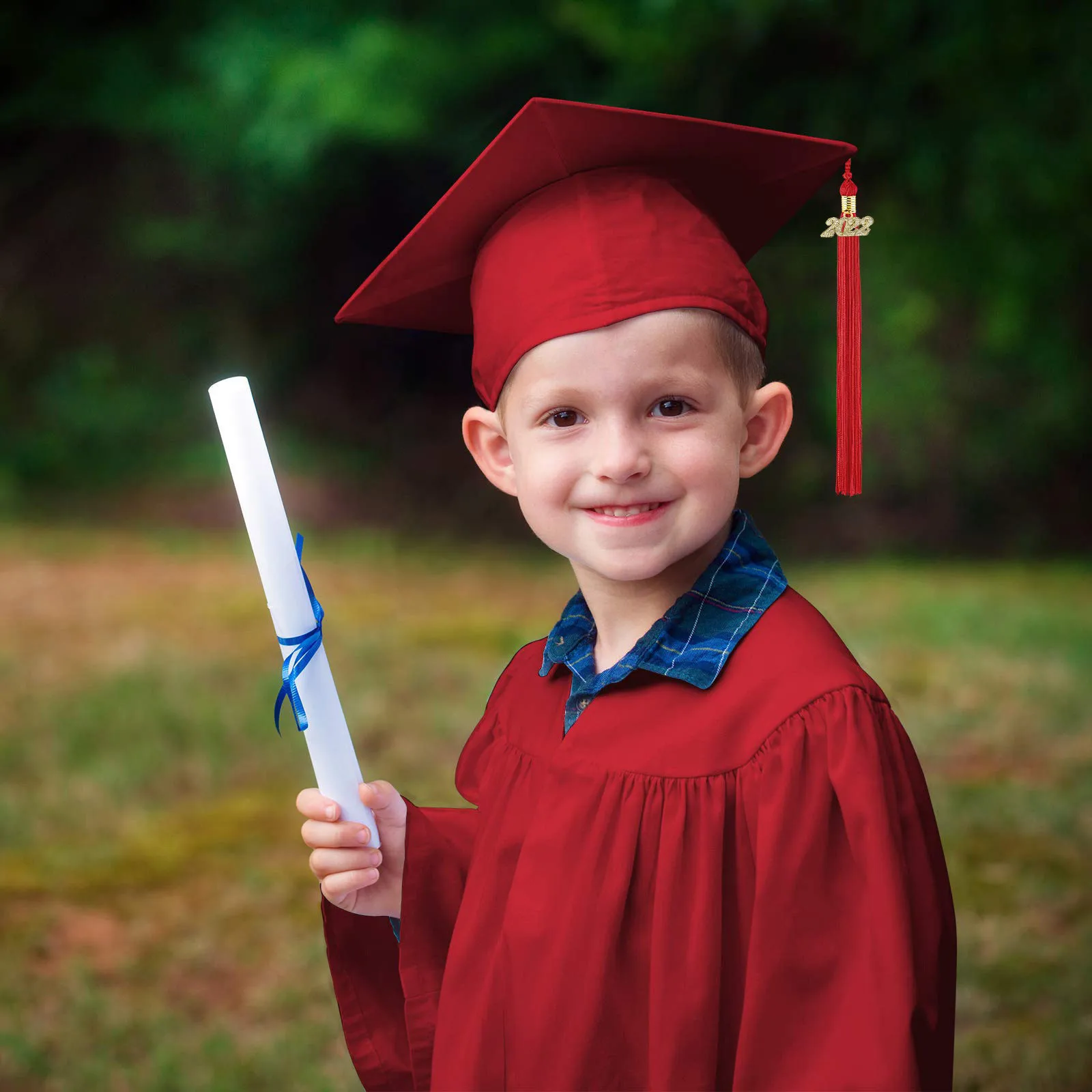 Child Shiny Maroon Graduation Cap & Gown - Preschool & Kindergarten – Graduation  Attire