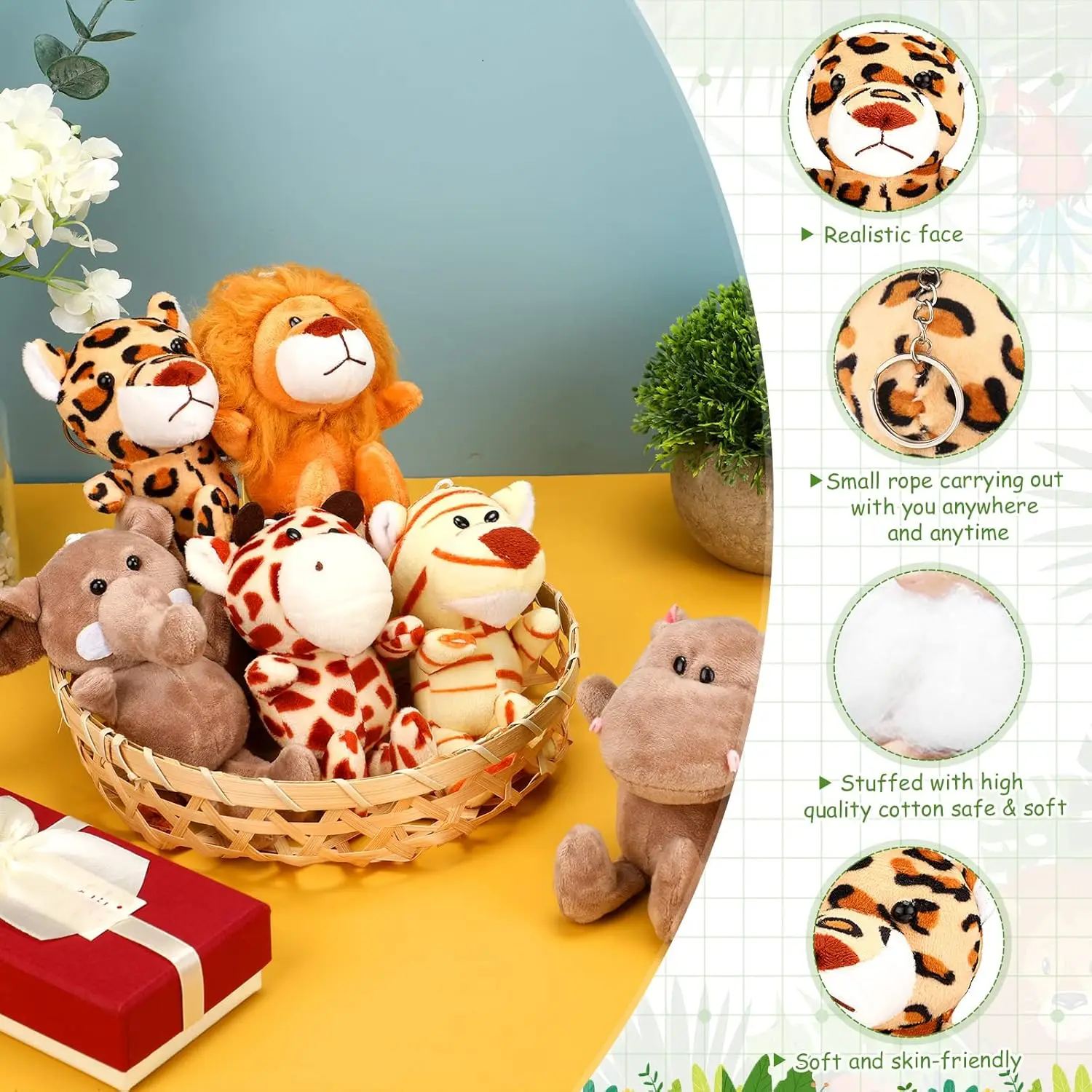 Mini Safari Plush Toys 4