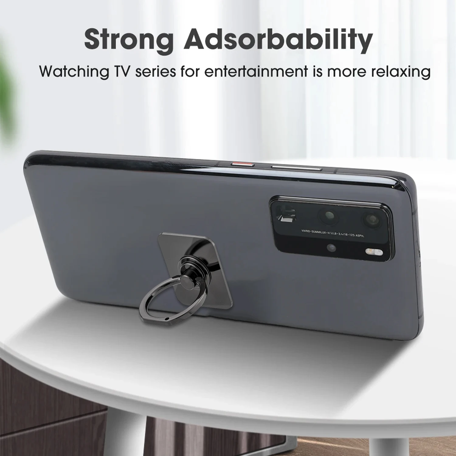 Elegant 360° Rotatable Zinc Alloy Phone Ring Holder and Stand