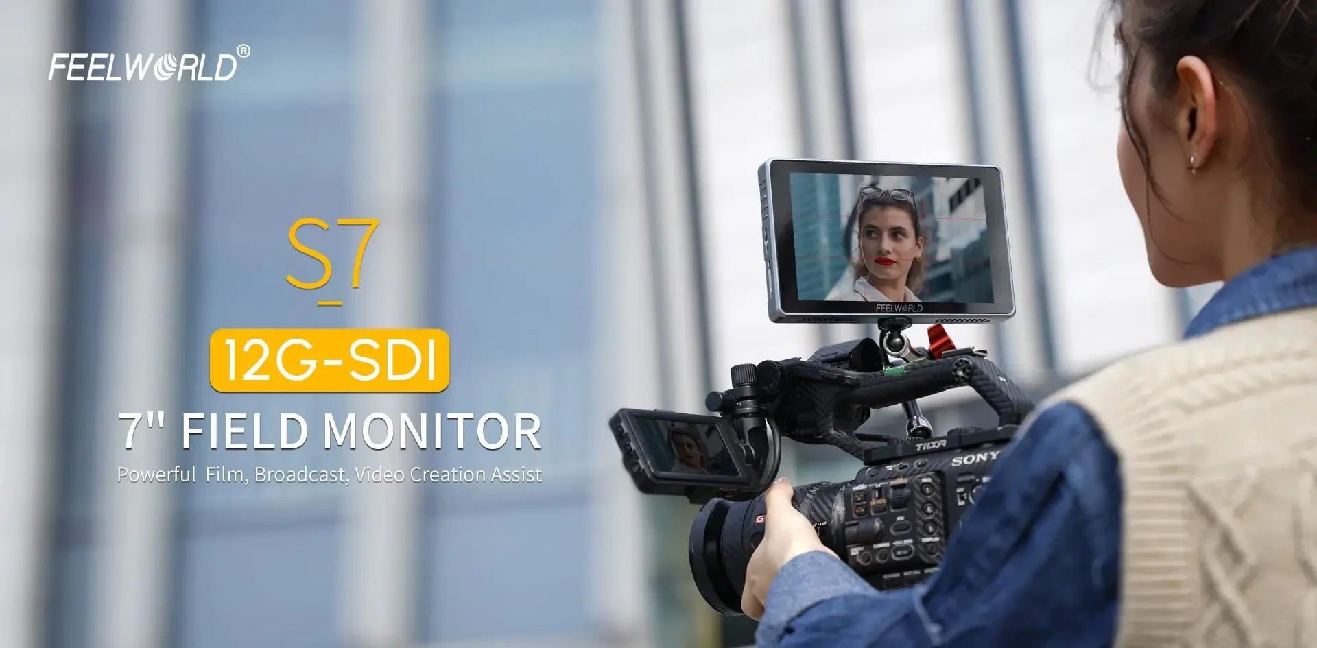 S7 12G-SDI HDMI2.0 Camera Field Monitor 7 inch 4K HDMI HDR/3D LUT 16:10 IPS Pane