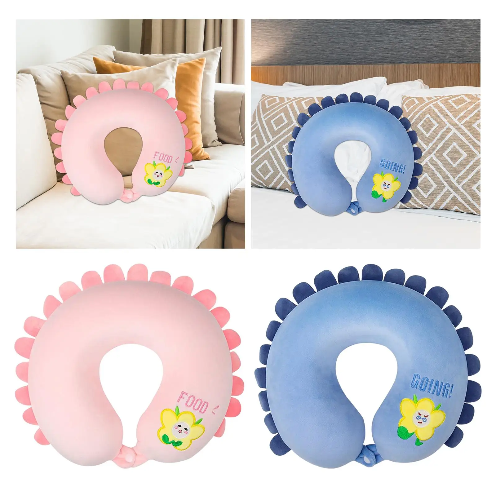 Neck Travel Pillow Ergonomic Lightweight Portable U Shaped Pillow for Train