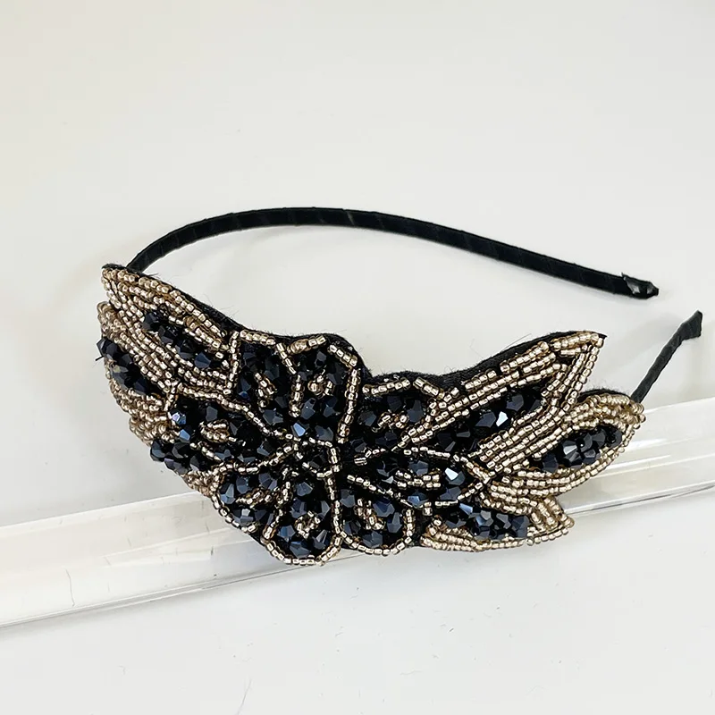 Mädchen Rocailles Blume Haarbänder Stirnbänder Ornament Zubehör Für Frauen Haar Zubehör Großhandel – Detail 5